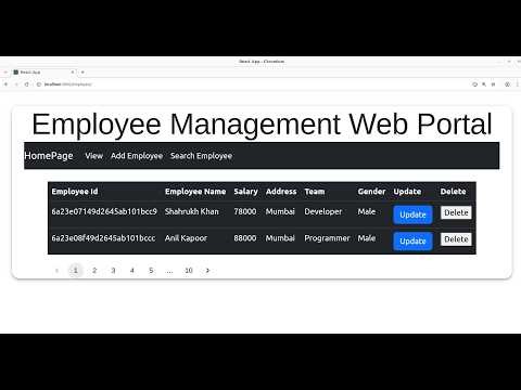 Node js and ReactJS Employee Management MERN Stack