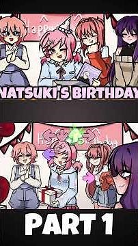 FNF - Natsuki's Birthday Party [PART 1|Natsuki Birthday] (FNF X DDLC) (FNF MOD) #shorts