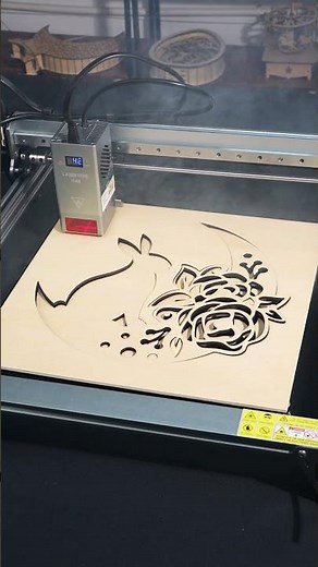 Easily Turn 5mm Plywood Into Stunning Wall Light with Laser Tree K40 #lasercutting #shorts #plywood
