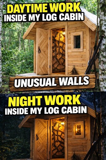 winter work inside my log cabin , unusual walls ma-2 | Allen Randy