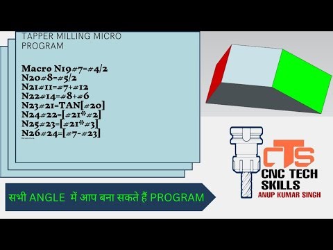 Macro tapper milling program, vmc macro program, tapper milling,