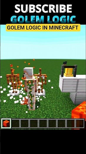 How Golems Spawn:👾 The Logic Behind It⚡ #GolemSpawnLogic #MinecraftGolem #IronGolem #MinecraftShorts
