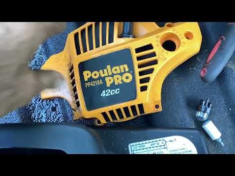 Poulan Pro PP4218A 18" Chain Saw Fuel Line replacement / Fuel line Routing.