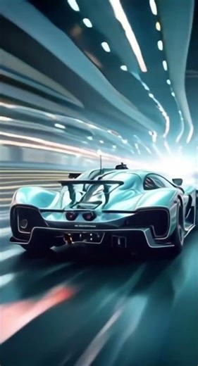 Futuristic Racing Cars On The Road