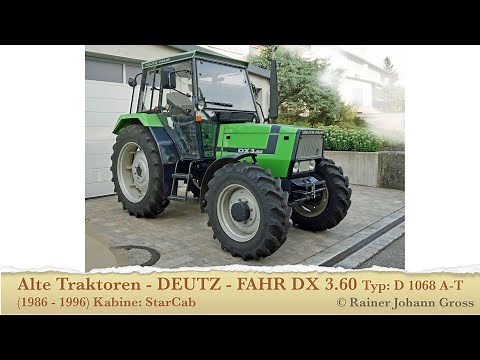 Alte Traktoren - DEUTZ - FAHR DX 3.60 Typ: D 1068 A-T (1986 - 1996) Kabine: StarCab