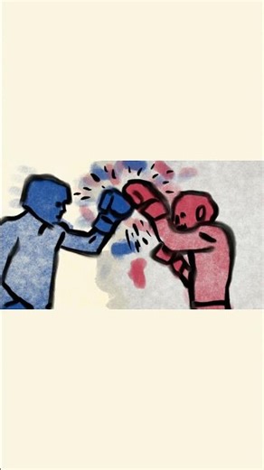 Animation of two people boxing #animationstyle #framebyframeanimation #animation