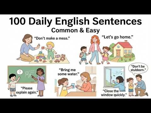 100 Common Daily Use English Sentences | Learn Daily Kitchen English with Kids | English Speaking