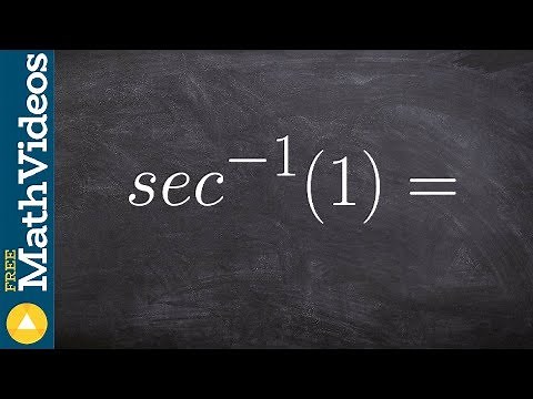 Learn how to evaluate inverse secant with the unit circle