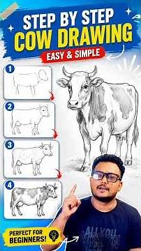 Easy Cow Drawing with Pencil | Full Step by Step Guide #trending #shorts #drawing #drawingtips