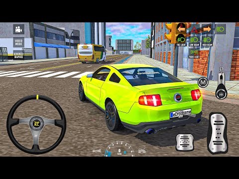 Car Parking Driving License School: Ford Mustang Shelby car city parking - car game android gameplay
