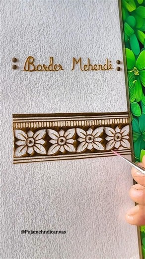 Easy & Simple Border Mehndi Design Tutorial || #boder #mehndi #tutorial #shorts #viral