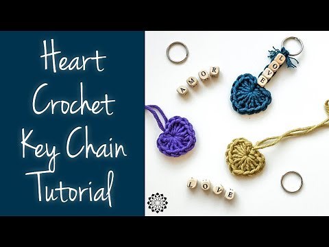 Crochet a Heart Key Chain | Crochet Tutorial | Valentine