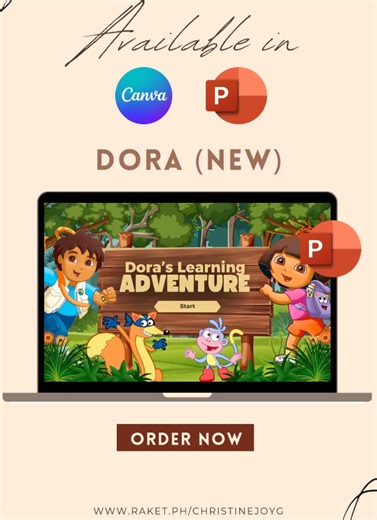 Dora Adventure PowerPoint Template for Engaging Lessons
