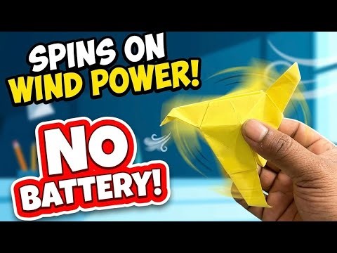 This Paper Spinner Spins WITHOUT Battery! 💨 #papercraft #diy #organic 