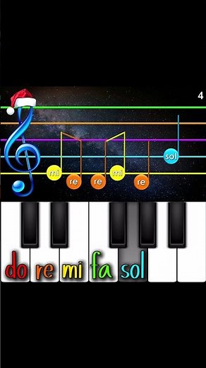 Navidad | Jingle bell | Partitura y piano a color