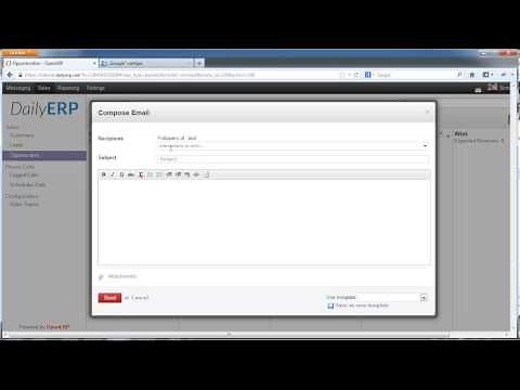 OpenERP 7 Tutorial #4 - CRM