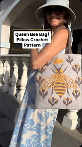 6.4K views · 103 reactions |  Out and about with my Queen Bee Bag today! (Embossed crochet pattern—link in profile, under “Bags”) I love this bag because no matter how anxious I feel, it still manages to make me smile. What crochet project is keeping you company today? #outstandingcrochet #crochetbag #crochetbagpatterns #embossedcrochet #crochet #crochetdesigner #crochetbee #crochetsddict | Outstanding Crochet | Facebook