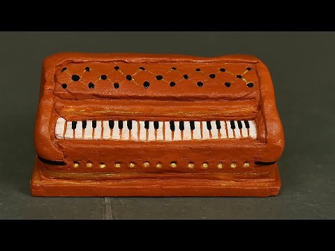 DIY Clay Harmonium | Easy & Simple Superclay Art | How to Make Miniature Harmonium at Home