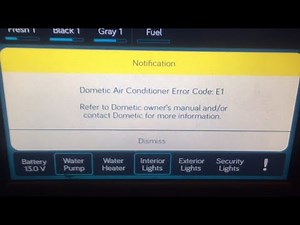 In￼￼Command Dometic E1 error code