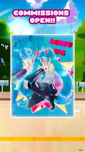 My commissions are open on VGEN! #art #anime #manga #digitalart #commission #hatsunemiku #drawing