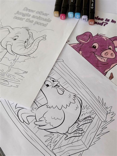 Cute Animals Interactive Coloring Book for Kids, Fun Learning Activity, Creative Animal Printable, Educational Mindfulness Pages - Etsy