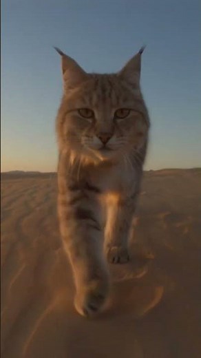 Sand Cat at Dusk — Cinematic Close-Up