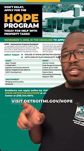 Detroit homeowners, the HOPE program can help you cut or even erase your property taxes. ⏰ Deadline: NOV 7 Apply now ➡️ detroitmi.gov/engagedetroit #Detroit #HOPEProgram | City of Detroit Government