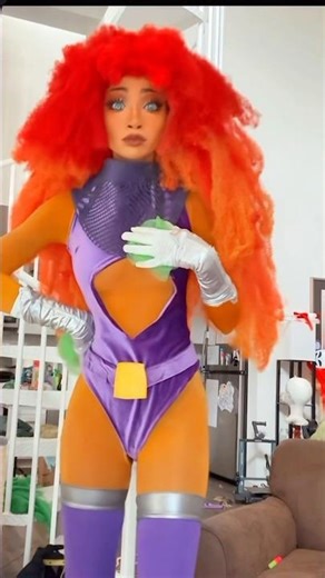 Starfire Cosplay #cosplay #diycosplay #makeup #cosplaycostume #dccomics