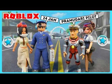 24 Hours Bang Boy and Caca Become Pilots and Flight Attendants in Roblox Brookhaven ft @Shasyaalala