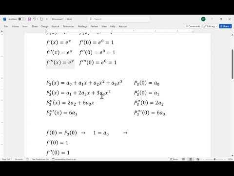 Taylor Polynomials - Calculus 2 - Section 3.7