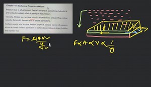 Chapter-10: Mechanical Properties of Fluids Pressure due to a f... | Filo