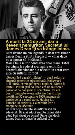 James Dean – 3 filme, o legendă, un secret pe care puțini îl știu