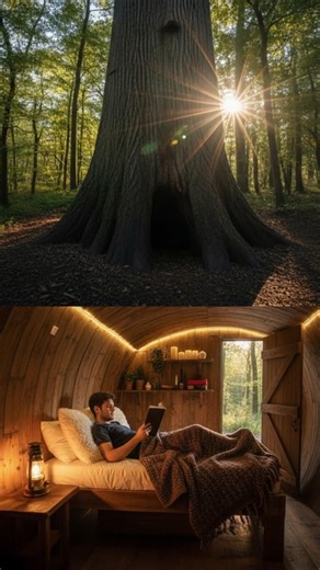 Secret Room Inside Tree Trunk!