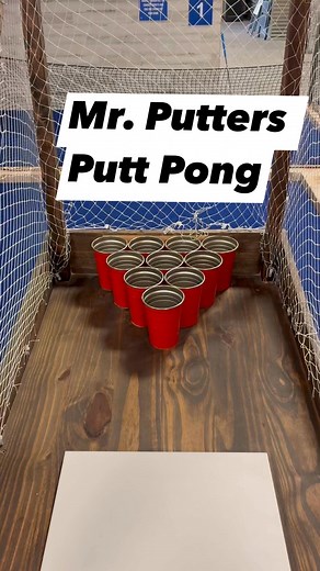 Mini golf meets beer pong on the blue course! House rules apply. | Mr. Putters | Facebook