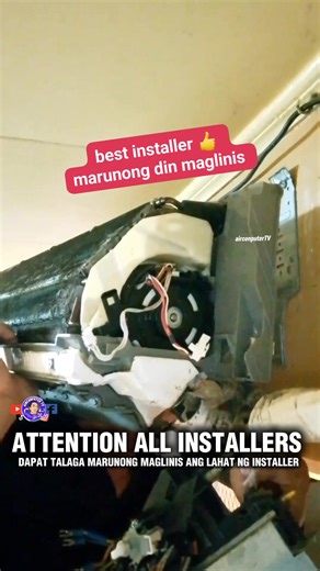 dapat marunong din maglinis ang installer 😂 #airconputertv #followerseveryone #fypシ #everyone #highlights #qualityservice | Airconputer TV