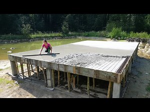 40K views · 319 reactions | skillful Women Build Houses on the Lake - Assembling Steel and Making Concrete Floors - Part 2 #bushcraft #survival #shelter #dugout #shelter #camping #outdoor #living #asmr #cozy #fireplace #winter #shelter #winter #camping #solo #camping | Free Footsteps | Facebook