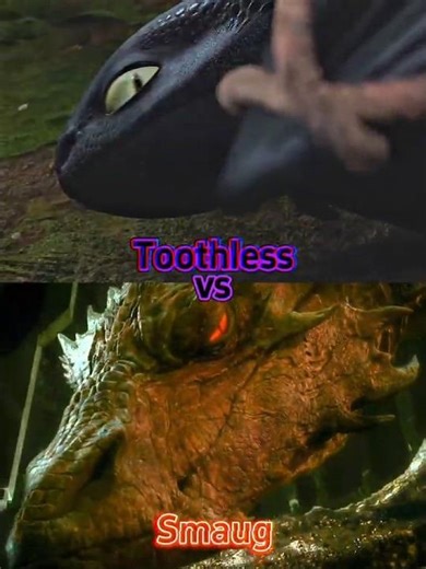Toothless vs Smaug #howtotrainyourdragon #thehobbit