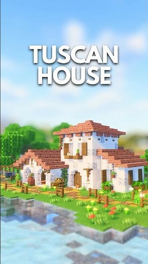 Minecraft Cozy Tuscan Villa 🌿 Easy Cozy Mediterranean Build #minecraft #minecraftbuild #shorts