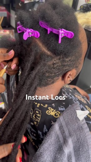 Instant locs installation. #dreadlocks #instantlocs #locsjourney #locextensions #shorts #fyp