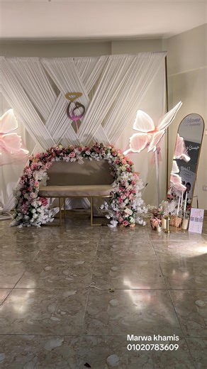 🤍🤍 For inquiries and reservations call us on I 01278355583 Or send massage Dm, 01278355583 #fypシ゚viral #الشعب_الصيني_ماله_حل😂😂 #weddingplanner #engagement #decorations