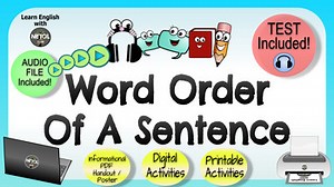 Word Order Of A Sentencer - Lesson & Activities