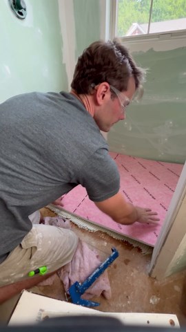 Pre-sloped shower floor