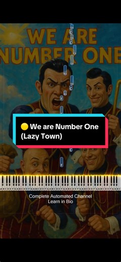 🟡 How to play We are Number One (Lazy Town) on the Piano! (Intermediate Piano Tutorial) #pianolearning #pianotutorial #easypiano #pianocover