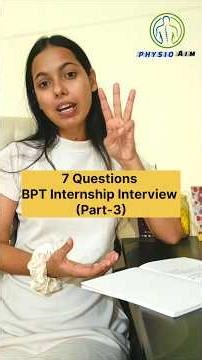 (Part-3) BPT Internship Interview ANSWERS | Poornima Sharma #bpt #mpt #physio