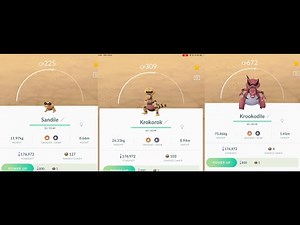 Sandile evolution to Krokorok, to Krookodile in Pokemon go