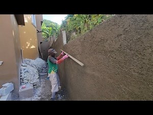 HOW TO BUILD A RETAIN WALL,:DAY 11 RUFF CASTING