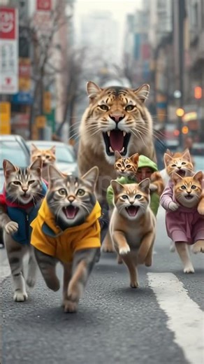 Cat Monster Destroys The City🧌🐈‍⬛ #catanimation #cartoon