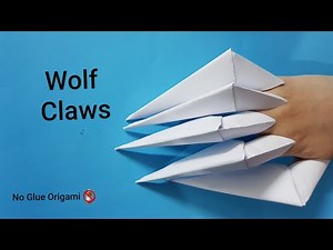 How To make a Paper Origami Wolf Claw | Making Paper Claws