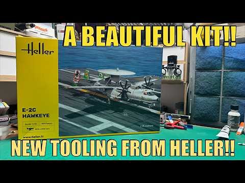 Heller E-2C Hawkeye 1/72 Scale Model NEW TOOLING!! Unboxing Review