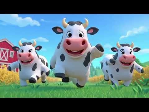Happy Cow Farm Song 🐄🎶 #kids #poems #cartoon #foryou #baby #jariworld #short poems #fun learning